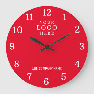 Grande Horloge Ronde Entreprise Nom Entreprise Logo Entreprise Marque R