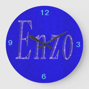 Grande Horloge Ronde Enzo, logo nommé,