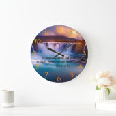 Grande Horloge Ronde Éphésiens 4:2 Prière de foi chrétienne (Maison)