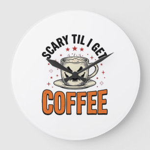 Grande Horloge Ronde Épouvantable jusqu'au café Vintage Halloween Café
