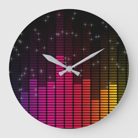 Grande Horloge Ronde Equalizer Disco Lights Music Volume (Recto)