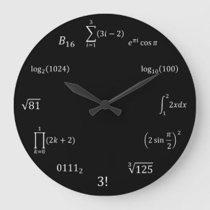 Grande Horloge Ronde Équations et notations de maths