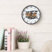 Grande Horloge Ronde Équipage de pizza Slice