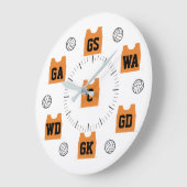 Grande Horloge Ronde Équipe de Custom Netball (Angle)