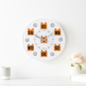 Grande Horloge Ronde Équipe de Custom Netball (Maison)