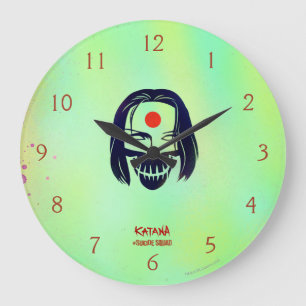 Grande Horloge Ronde Équipe de suicide   Icône de tête Katana