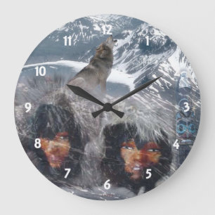 Grande Horloge Ronde Esprit indigène en Alaska