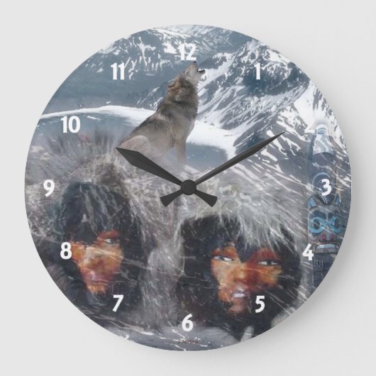 Grande Horloge Ronde Esprit indigène en Alaska (Recto)