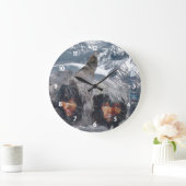 Grande Horloge Ronde Esprit indigène en Alaska (Maison)