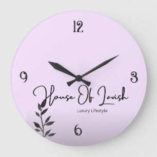Grande Horloge Ronde Esthétique Lilas Luxueuse Violet Luxe Lifestyle