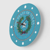 GRANDE HORLOGE RONDE ÉTAT DE LA MER DU TEXAS (Angle)