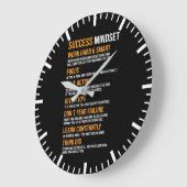 Grande Horloge Ronde État d'esprit du succès - Motivation (Angle)