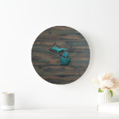 Grande Horloge Ronde État du Michigan Turquoise (Maison)