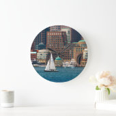 Grande Horloge Ronde États-Unis, Massachusetts. Skyline Waterfront 2 de (Maison)