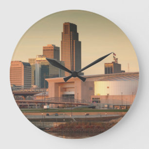 Grande Horloge Ronde États-Unis, Nebraska, Omaha, Skyline