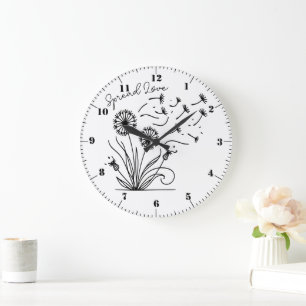 Grande Horloge Ronde "Étendre l'amour"