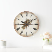 Grande Horloge Ronde Étoile Compass Steampunk (Maison)