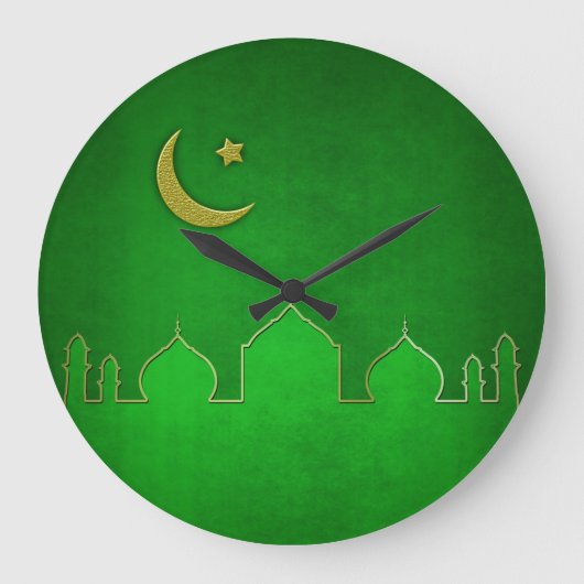 Grande Horloge Ronde Étoile de la Mosquée de l'or vert (Recto)