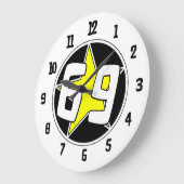 Grande Horloge Ronde Étoile jaune 69  (Angle)
