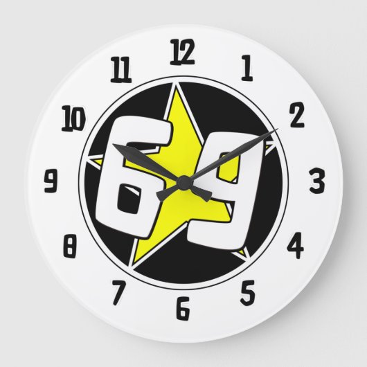 Grande Horloge Ronde Étoile jaune 69  (Recto)