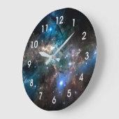 GRANDE HORLOGE RONDE ÉTOILES D'ESPACE (Angle)