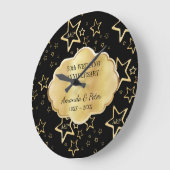 Grande Horloge Ronde Etoiles D'Or Avec Monogramme (Angle)