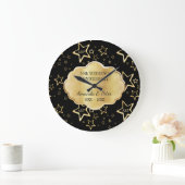 Grande Horloge Ronde Etoiles D'Or Avec Monogramme (Maison)