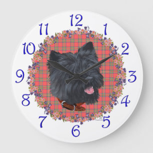 Grande Horloge Ronde Étude de tête de Cairn noir