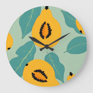 Grande Horloge Ronde Étude Papaya