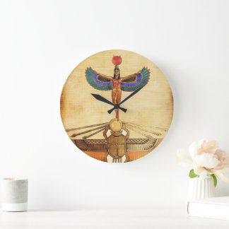 Grande Horloge Ronde Étui de téléphone déesse égyptienne antique Isis a