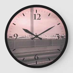 Grande Horloge Ronde Étui Pont du Golden Gate San Francisco USA vintage