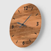 Grande Horloge Ronde Eucalyptus naturel Grain (Angle)
