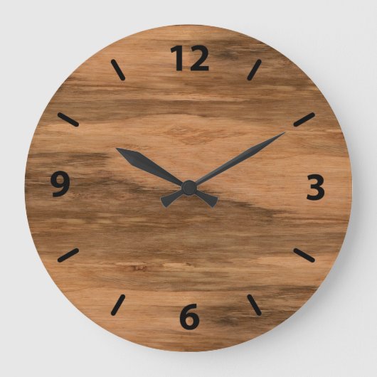 Grande Horloge Ronde Eucalyptus naturel Grain (Recto)
