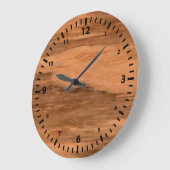 Grande Horloge Ronde Eucalyptus naturel Grain (Angle)