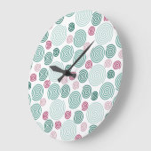 Grande Horloge Ronde Evergreen Swirl (Pattern) (Angle)