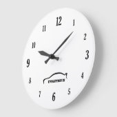 Grande Horloge Ronde Evolution 9 Logo de Black Brushstroke (Angle)