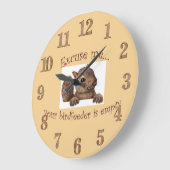 Grande Horloge Ronde Excusez-Moi Votre Mangeoire à Oiseaux est Vide Hor (Angle)