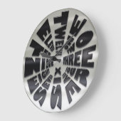 Grande Horloge Ronde Exécutif de l'horloge Word (Angle)