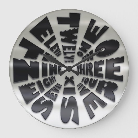 Grande Horloge Ronde Exécutif de l'horloge Word (Recto)