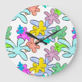 Grande Horloge Ronde Explosion de couleur (Recto)