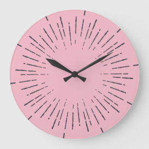 Grande Horloge Ronde Explosion rose