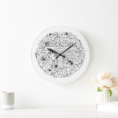 Grande Horloge Ronde Express Animals Trees (Maison)