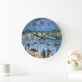 Grande Horloge Ronde Expressionnisme vintage, Hidensee par Walter Grama (Maison)