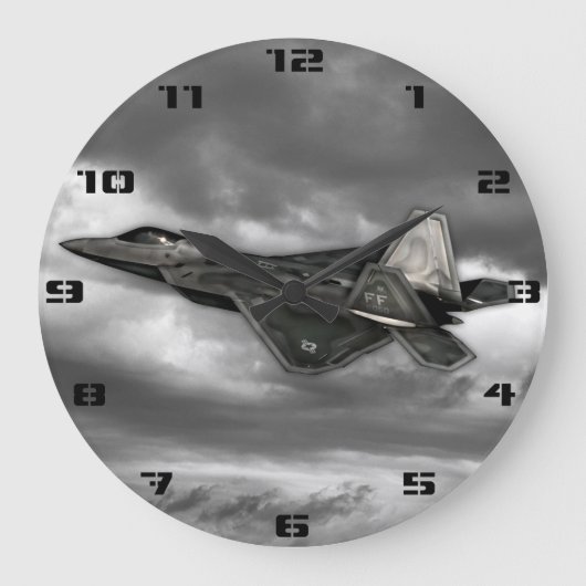 GRANDE HORLOGE RONDE F-22 RAPTEUR (Recto)