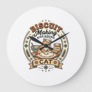 Grande Horloge Ronde Fabrication de biscuits Pétrissage Chat Fabricatio