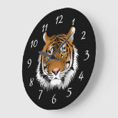 Grande Horloge Ronde Face de tigre de neige (Angle)