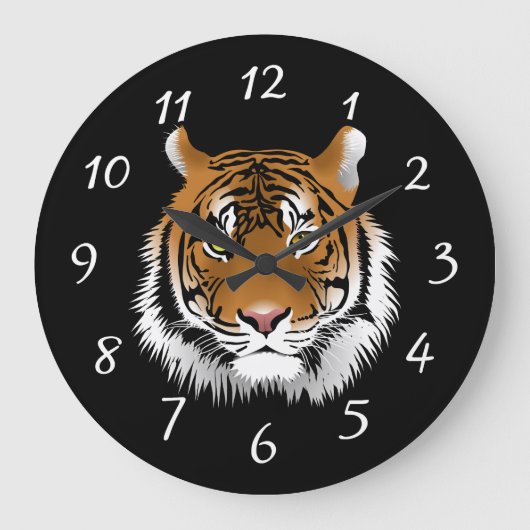 Grande Horloge Ronde Face de tigre de neige (Recto)