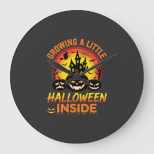Grande Horloge Ronde Faire grandir un peu d'Halloween à l'intérieur d'u