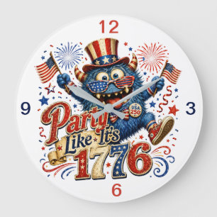 Grande Horloge Ronde Faire la fête comme si c'était 1776