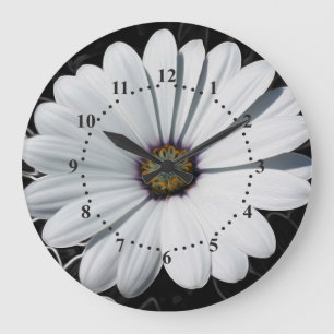 Grande Horloge Ronde Faisceaux et nuances de gris